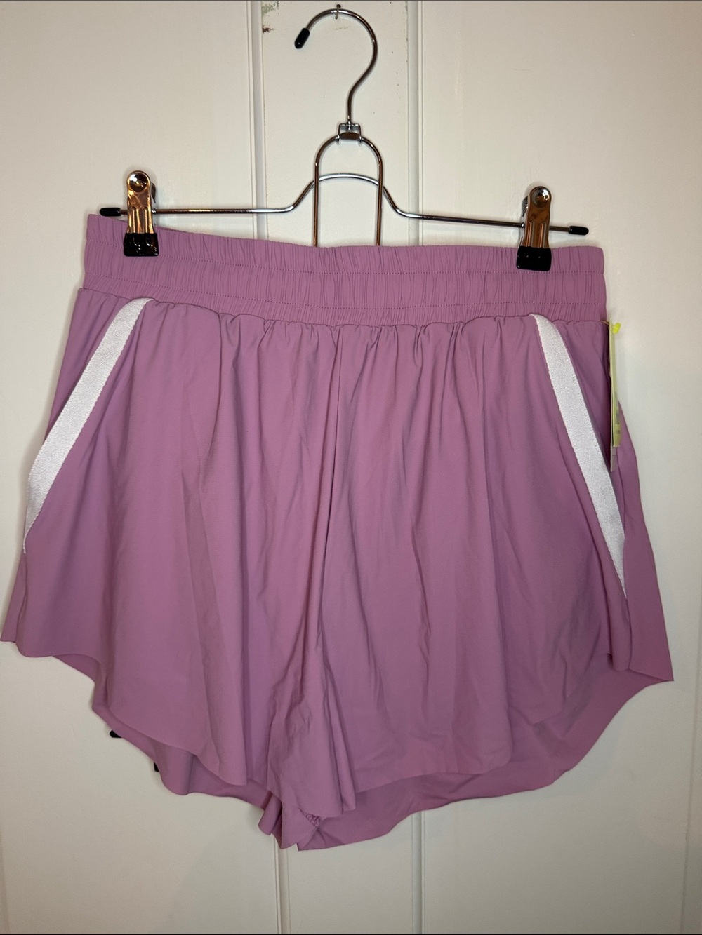all in motion Lilac Athletic Shorts with White Trim
